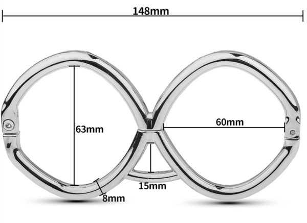 Menottes de poignets Hex 15cm – Image 3