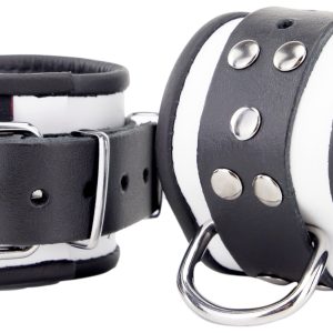 Menottes en cuir Blanc-Noir