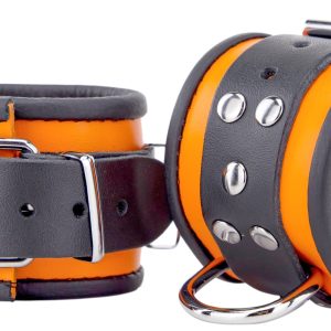 Menottes en cuir Orange-Noir