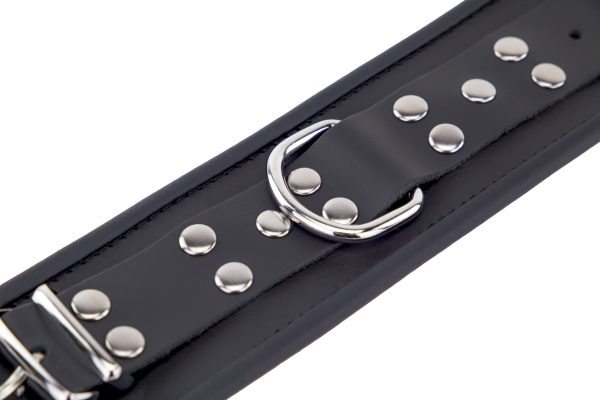 Menottes en cuir pour chevilles Noir – Image 4
