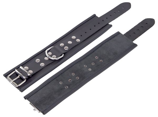 Menottes en cuir pour chevilles Noir – Image 5