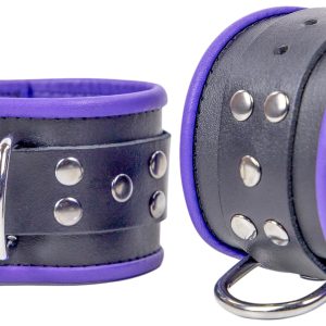 Menottes en cuir pour Chevilles Noir-Violet