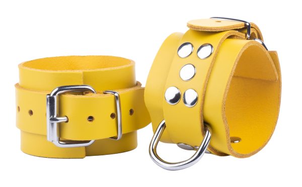Menottes en cuir ULTRA Jaunes – Image 2
