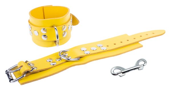 Menottes en cuir ULTRA Jaunes – Image 3
