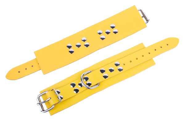 Menottes en cuir ULTRA Jaunes – Image 4