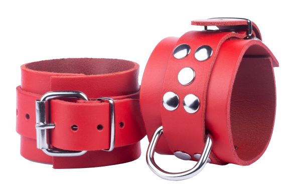 Menottes en cuir Ultra rouges – Image 2