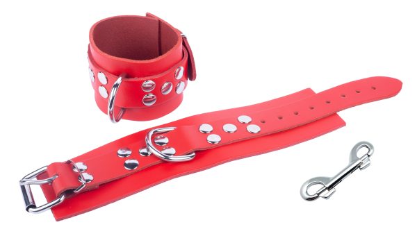 Menottes en cuir Ultra rouges – Image 3