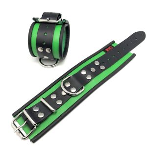 Menottes en cuir Vert-Noir