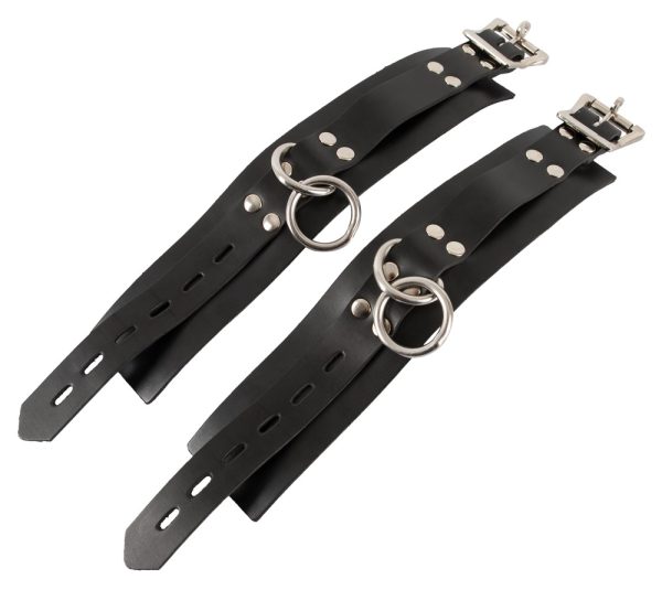 Menottes en latex Heavy noir – Image 3