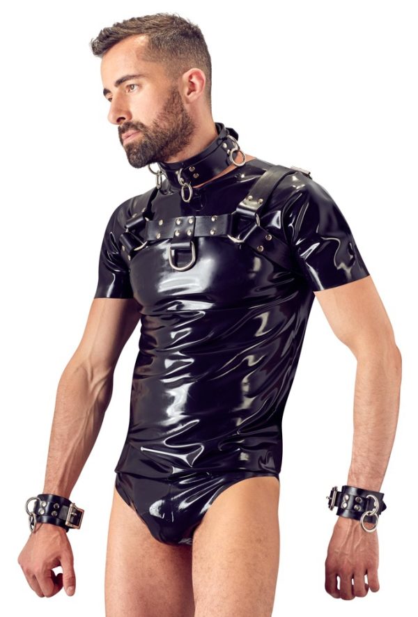 Menottes en latex Heavy noir – Image 6