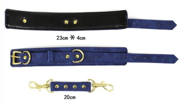 Menottes Simili Pin Lock Bleu – Image 2