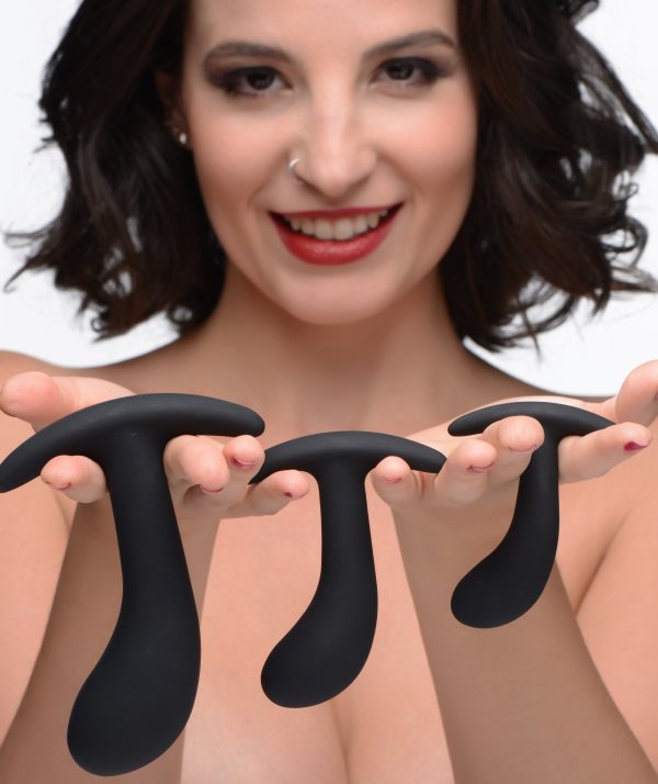 Pack de 3 plugs Trainer Silicone Dark Delights Noirs – Image 3