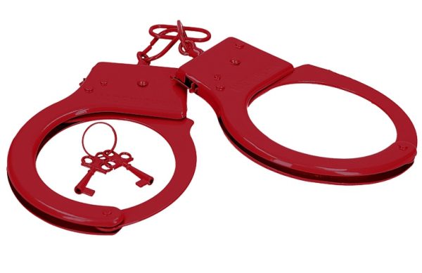 Paire de menottes en métal Cuffs On Rouges – Image 2