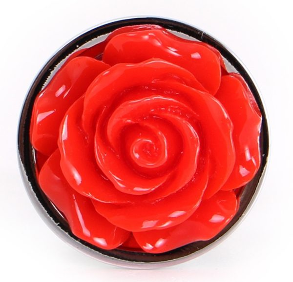Plug Bijou anal Alu avec Rose 6 x 2.8 cm – Image 6