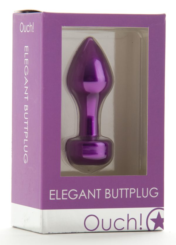 Plug Bijou anal Alu Elegant 6 x 3 cm Violet – Image 2