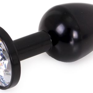 Plug Bijou Anal Alu Gem light 6 x 2.8 cm Noir