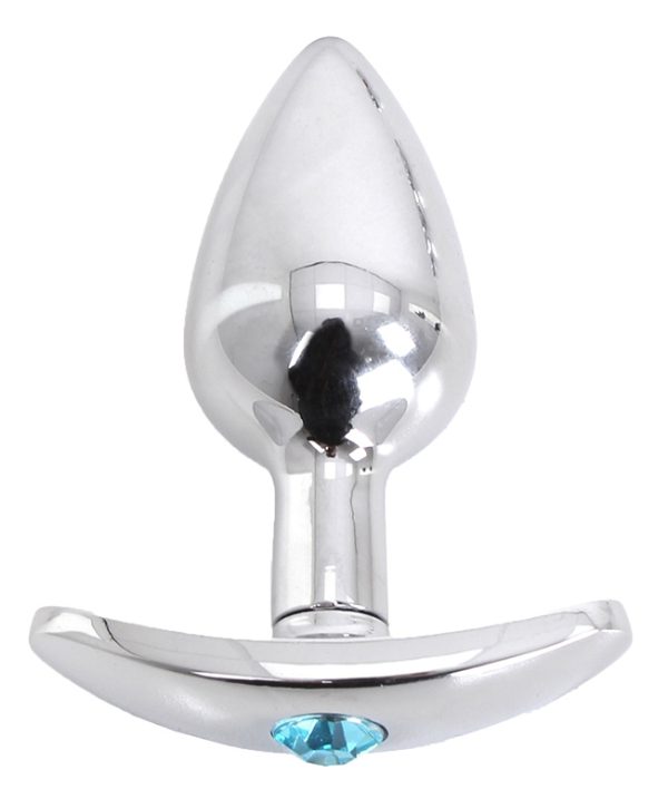 Plug Bijou anal avec Base arrondie Curve 6 x 2.8 cm - Bijou Bleu – Image 3