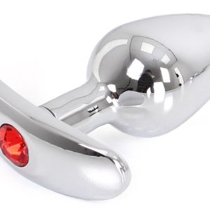 Plug Bijou Anal avec Base arrondie Curve 6 x 2.8 cm - Bijou rouge