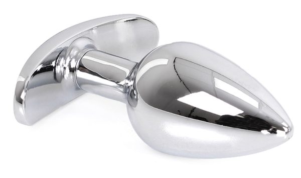 Plug Bijou anal avec base arrondie Curve 6 x 2.8 cm - Bijou transparent – Image 2