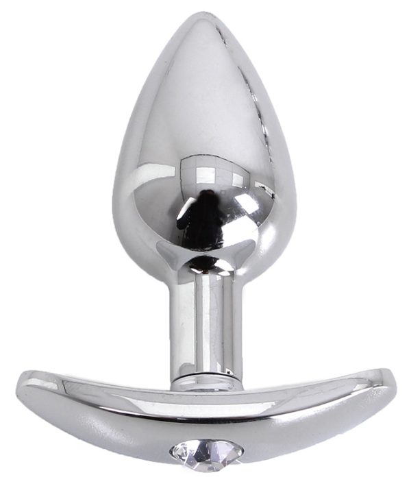 Plug Bijou anal avec base arrondie Curve 6 x 2.8 cm - Bijou transparent – Image 3