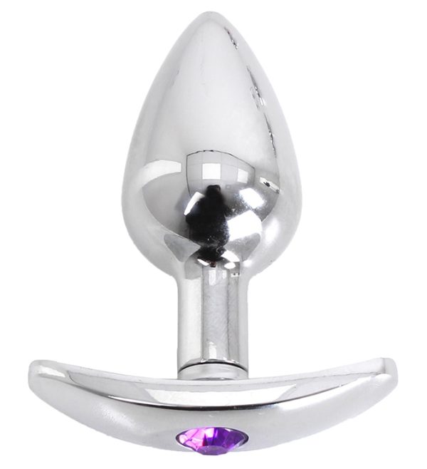 Plug Bijou anal avec base arrondie Curve 6 x 2.8 cm - Bijou Violet – Image 3