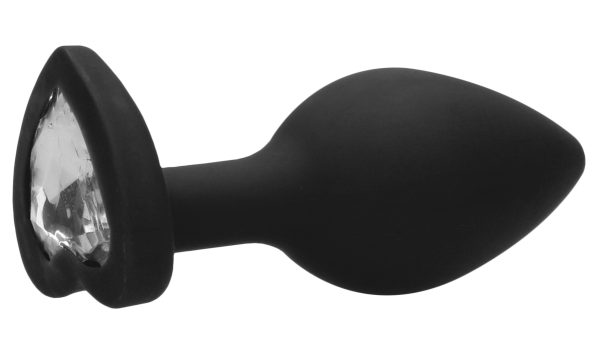 Plug Bijou Anal silicone Heart Noir 6 x 2.8 cm – Image 4