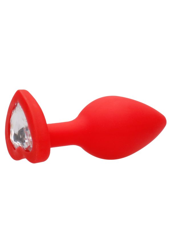 Plug Bijou Anal Silicone Heart Rouge 6 x 2.8 cm – Image 4