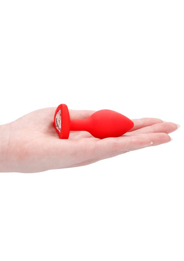 Plug Bijou Anal Silicone Heart Rouge 6 x 2.8 cm – Image 5