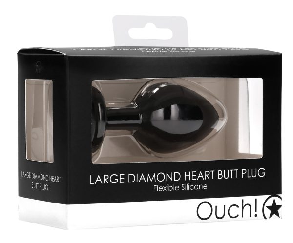 Plug Bijou Anal Silicone Heart Noir 7 x 3.5 cm – Image 2