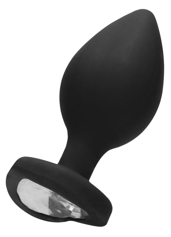 Plug Bijou Anal silicone Heart Noir 8 x 4 cm – Image 3