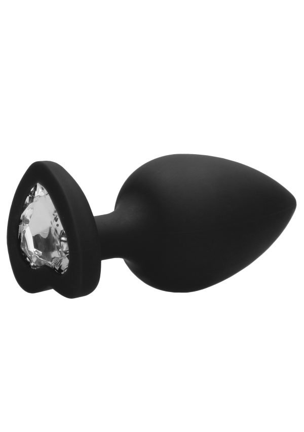 Plug Bijou Anal silicone Heart Noir 8 x 4 cm – Image 4