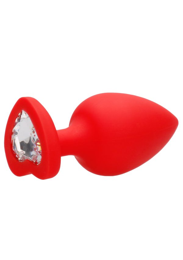 Plug Bijou anal silicone Heart Rouge 8 x 4 cm – Image 5