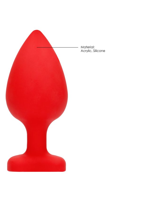 Plug Bijou anal silicone Heart Rouge 8 x 4 cm – Image 6
