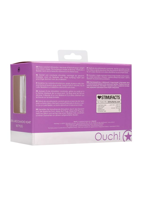 Plug Bijou Anal silicone Heart Violet 8 x 4 cm – Image 11