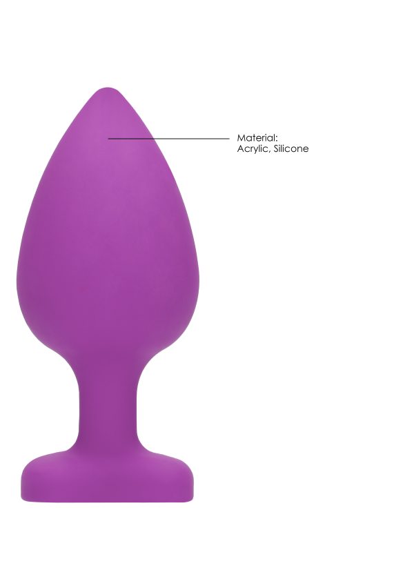 Plug Bijou Anal silicone Heart Violet 8 x 4 cm – Image 4
