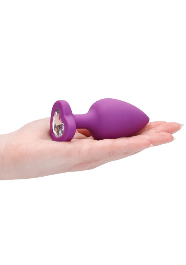 Plug Bijou Anal silicone Heart Violet 8 x 4 cm – Image 5