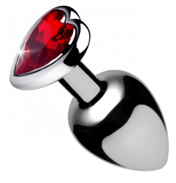 Plug bijou Heart Gem Rouge 8 x 4 cm – Image 3