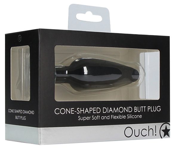 Plug Bijou Silicone Cone Diamond 9 x 3 cm – Image 2
