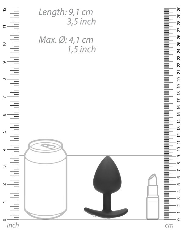Plug Bijou Silicone Diamond Handle Extra large 8.5 x 4.4 cm – Image 5