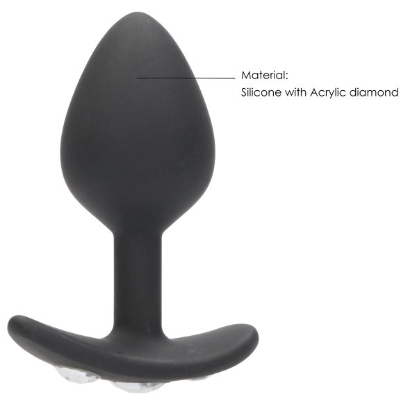 Plug Bijou Silicone Diamond Handle Large 7.5 x 3.5 cm – Image 3