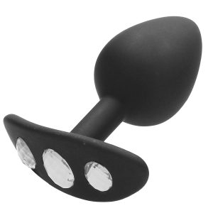 Plug Bijou Silicone Diamond Handle Large 7.5 x 3.5 cm