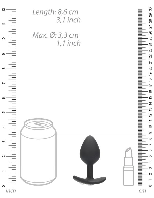Plug Bijou Silicone Diamond Handle Large 7.5 x 3.5 cm – Image 8