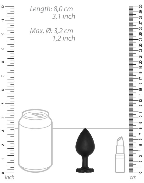 Plug Bijou Silicone Lucky Diamond Large 7 x 3.5 cm – Image 4