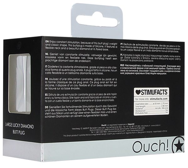 Plug Bijou Silicone Lucky Diamond Large 7 x 3.5 cm – Image 9