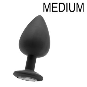Plug diamond Medium – 7 x 3.5 cm Noir