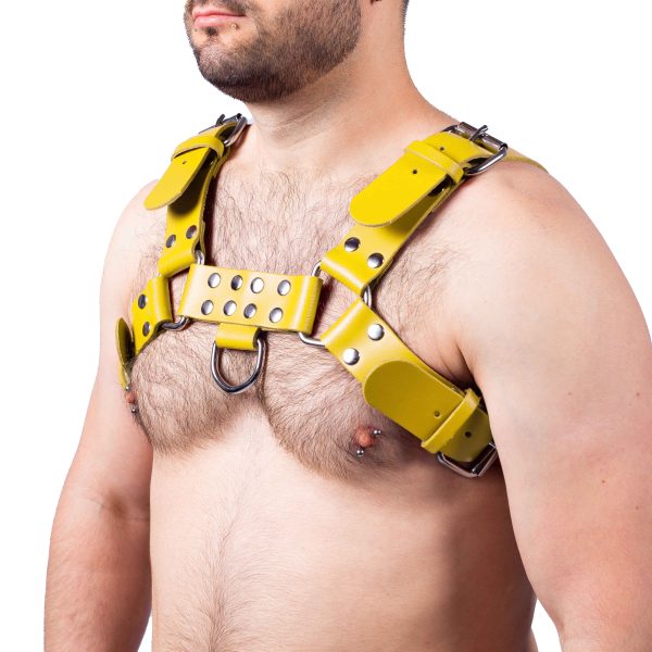 Harnais en cuir Buckle Jaune – Image 2