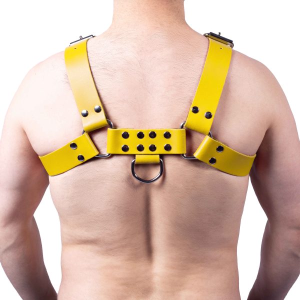 Harnais en cuir Buckle Jaune – Image 3