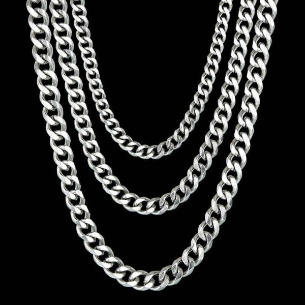 Chaîne fine CUBAN 3mm Argentée