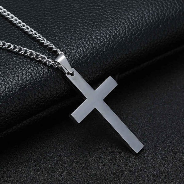 Pendentif Croix CROSS avec Chaine Argentée – Image 2