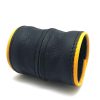 Poignet bracelet de force en cuir - Noir/Jaune-  avec zip – Image 4